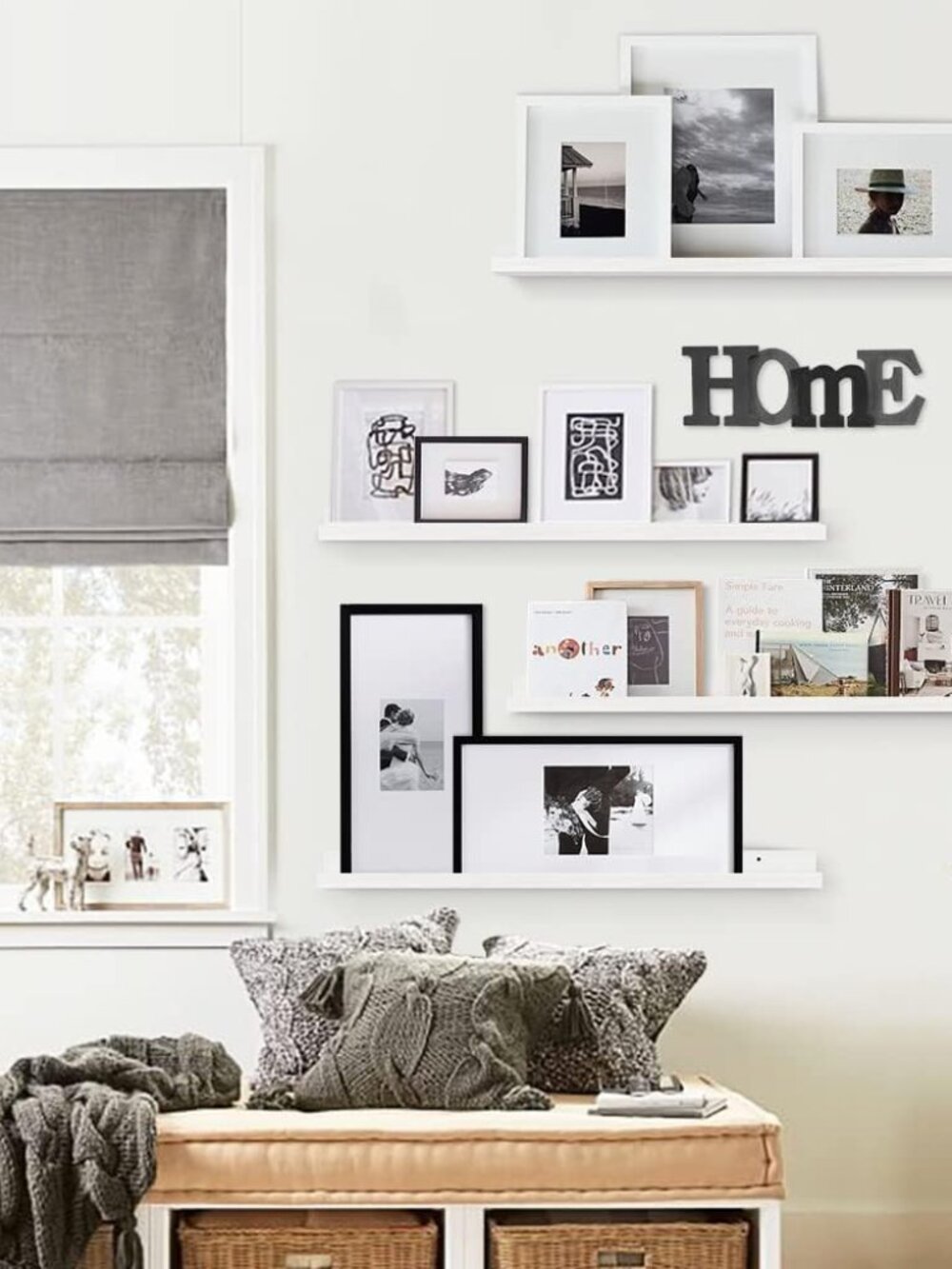 36 Inch Floating Shelves for Wall 4-Pack, Large Nursery Book Shelves Bookshelf f - Picture 6 of 7